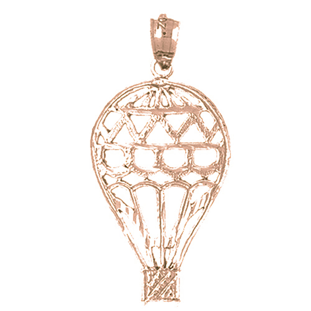 14K or 18K Gold Hot Air Balloon Pendant