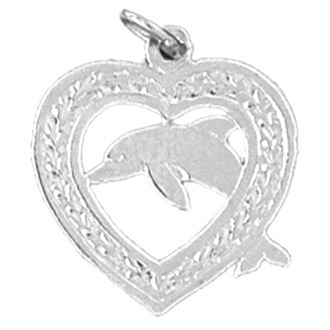 14K or 18K Gold Dolphin Pendant