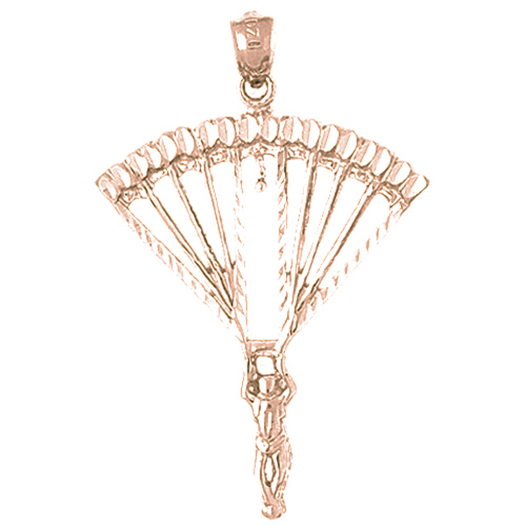 10K, 14K or 18K Gold Parachuter Pendant