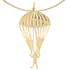 14K or 18K Gold Parachuter Pendant