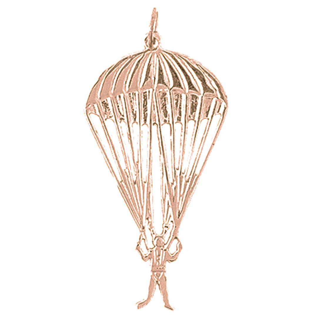 14K or 18K Gold Parachuter Pendant