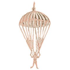 14K or 18K Gold Parachuter Pendant