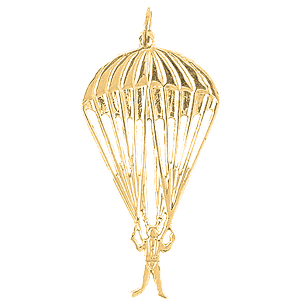 14K or 18K Gold Parachuter Pendant