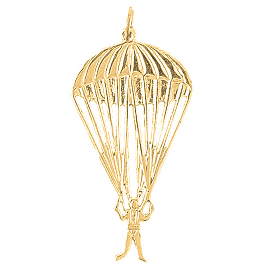 14K or 18K Gold Parachuter Pendant