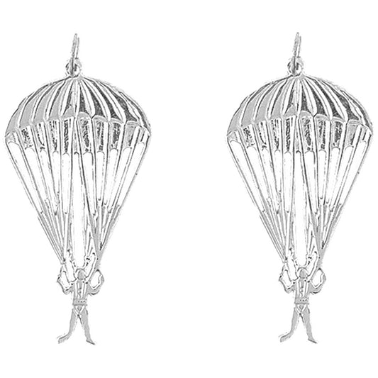 Sterling Silver 37mm Parachuter Earrings