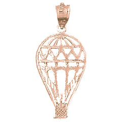 14K or 18K Gold Hot Air Balloon Pendant