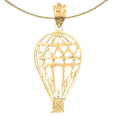 14K or 18K Gold Hot Air Balloon Pendant