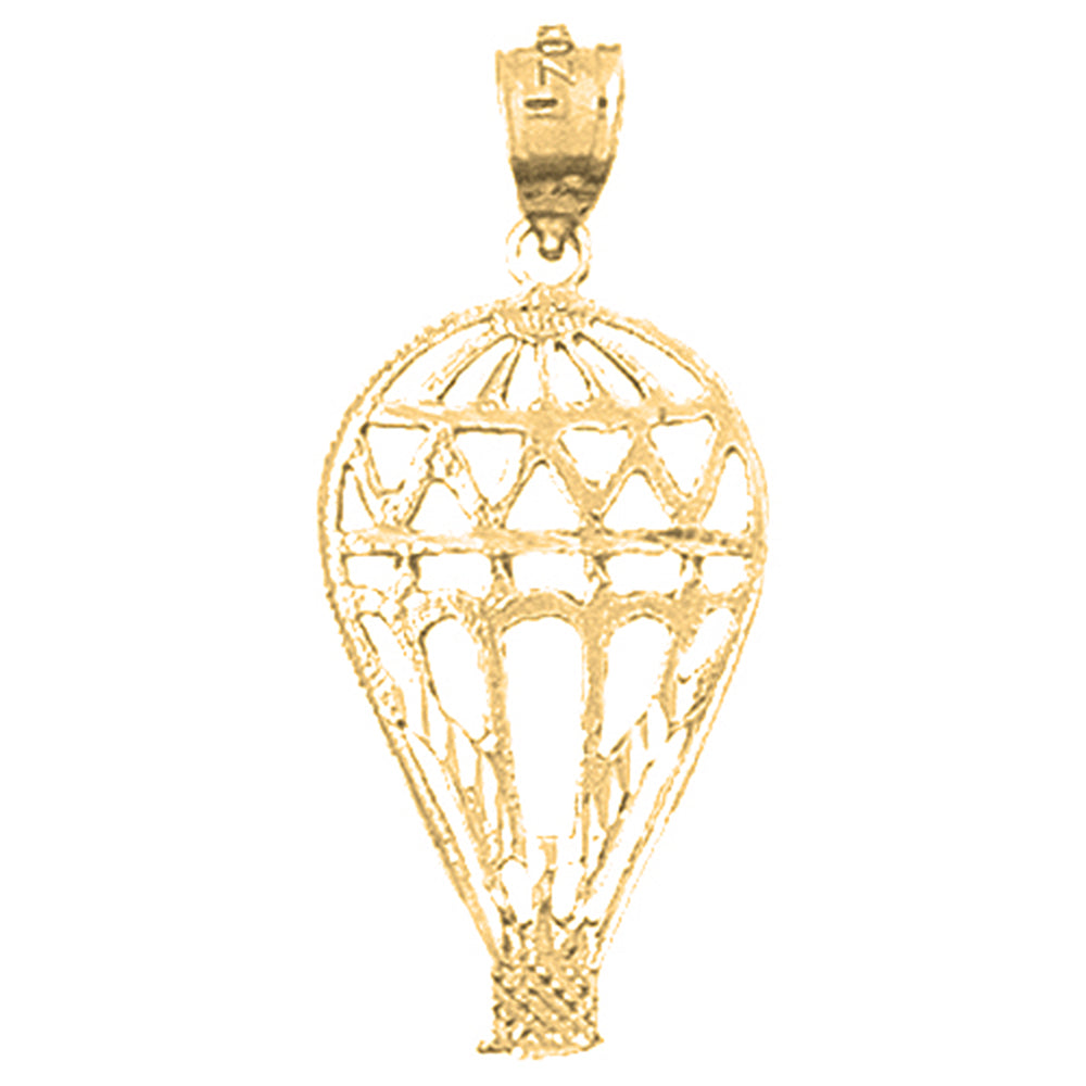 14K or 18K Gold Hot Air Balloon Pendant