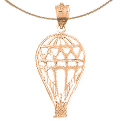 14K or 18K Gold Hot Air Balloon Pendant