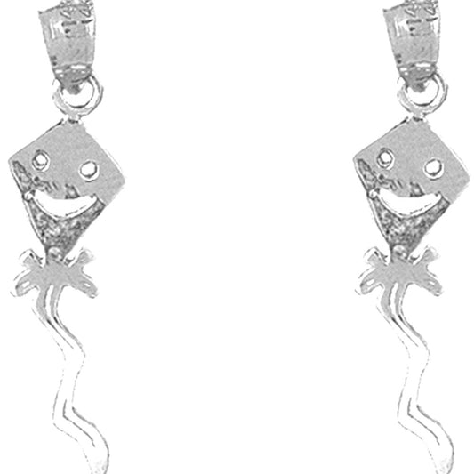 Sterling Silver 31mm Kite Earrings