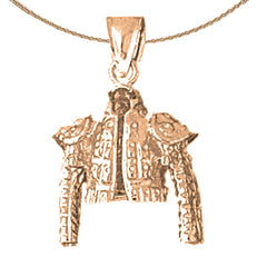 Colgante de chaqueta de matador de oro de 10K, 14K o 18K