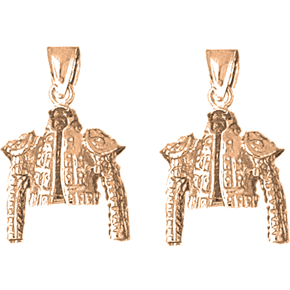 14K or 18K Gold 26mm Matador Jacket Earrings