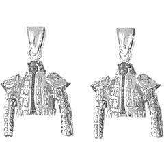 Sterling Silver 26mm Matador Jacket Earrings