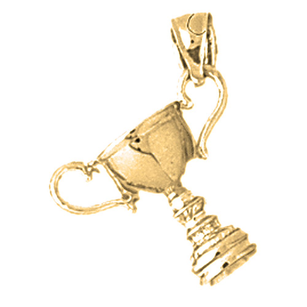 10K, 14K or 18K Gold Trophy Pendant