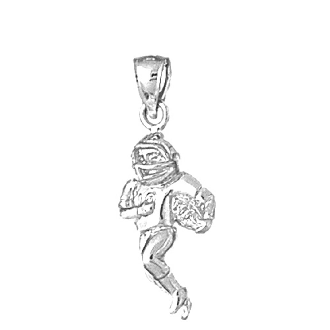 10K, 14K or 18K Gold 3D Football Player Pendant