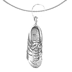 10K, 14K or 18K Gold Tennis Shoes Pendant