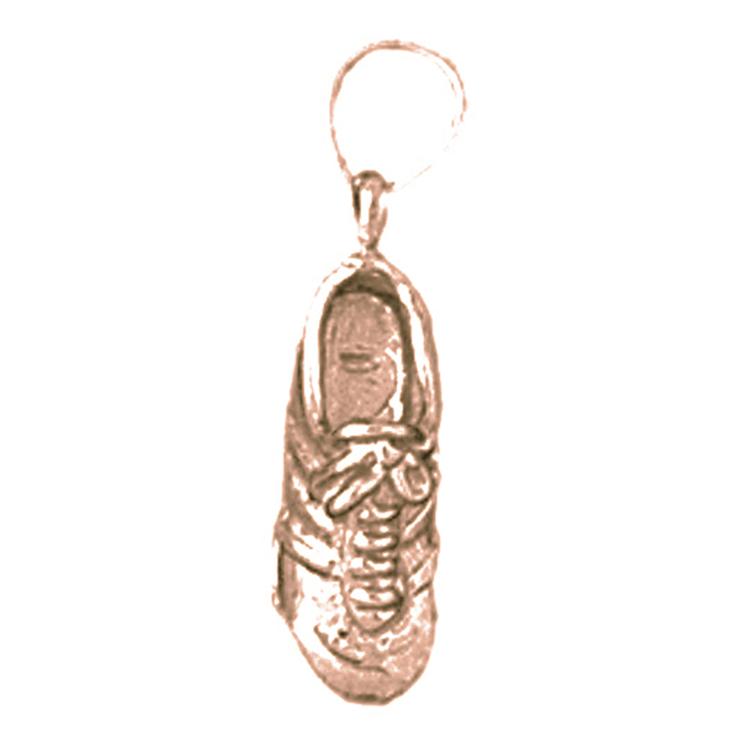 10K, 14K or 18K Gold Tennis Shoes Pendant