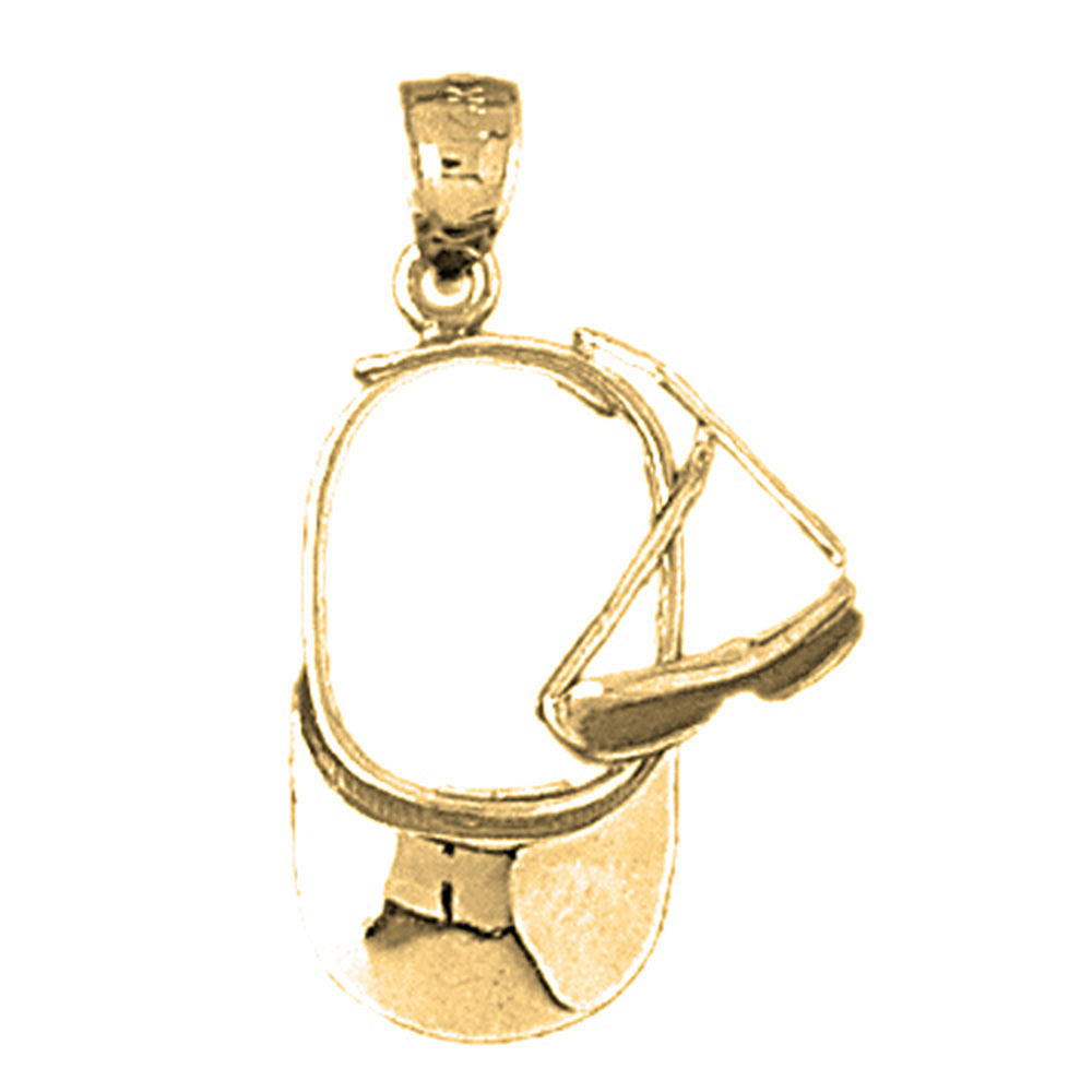 10K, 14K or 18K Gold Visor And Sunglasses Pendant