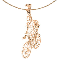 14K oder 18K Gold Cycler Anhänger