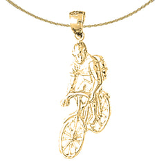 14K oder 18K Gold Cycler Anhänger