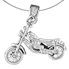 10K, 14K or 18K Gold 3D Motorcycle Pendant