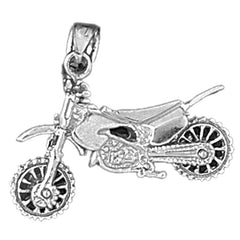 10K, 14K or 18K Gold 3D Motorcycle Pendant