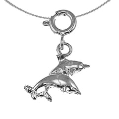 14K or 18K Gold Dolphin Pendant