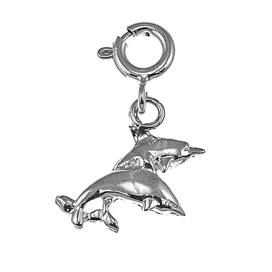 14K or 18K Gold Dolphin Pendant