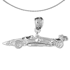 10K, 14K or 18K Gold Race Car Pendant