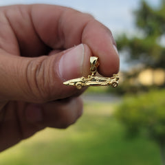 10K, 14K or 18K Gold Race Car Pendant