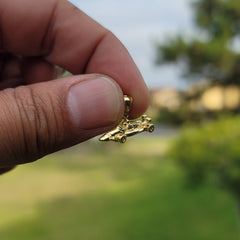 10K, 14K or 18K Gold Race Car Pendant