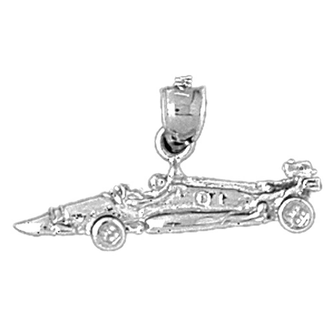 10K, 14K or 18K Gold Race Car Pendant