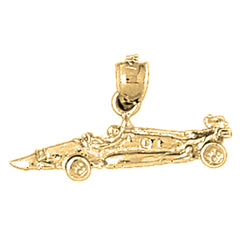 10K, 14K or 18K Gold Race Car Pendant