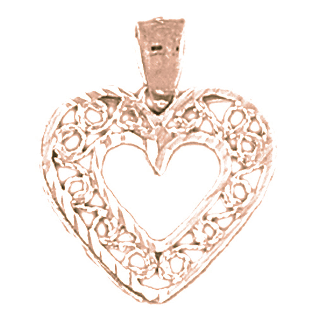 14K or 18K Gold Heart Pendant