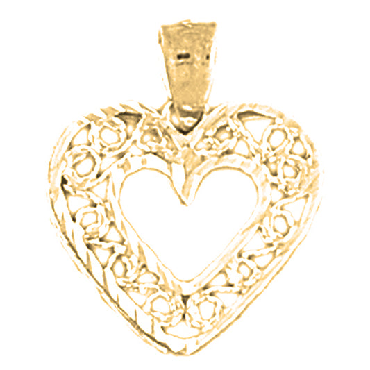 14K or 18K Gold Heart Pendant