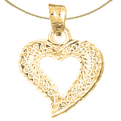 14K or 18K Gold Heart Pendant