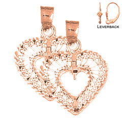 14K or 18K Gold Heart Earrings