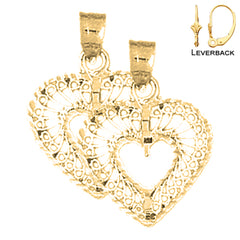 14K or 18K Gold Heart Earrings