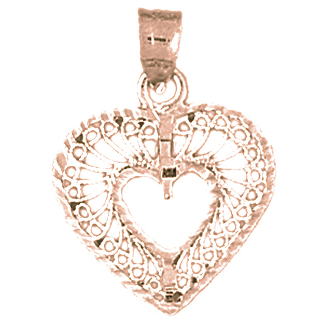 14K or 18K Gold Heart Pendant