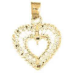 14K or 18K Gold Heart Pendant