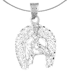 14K or 18K Gold Horseshoe And Horse Pendant