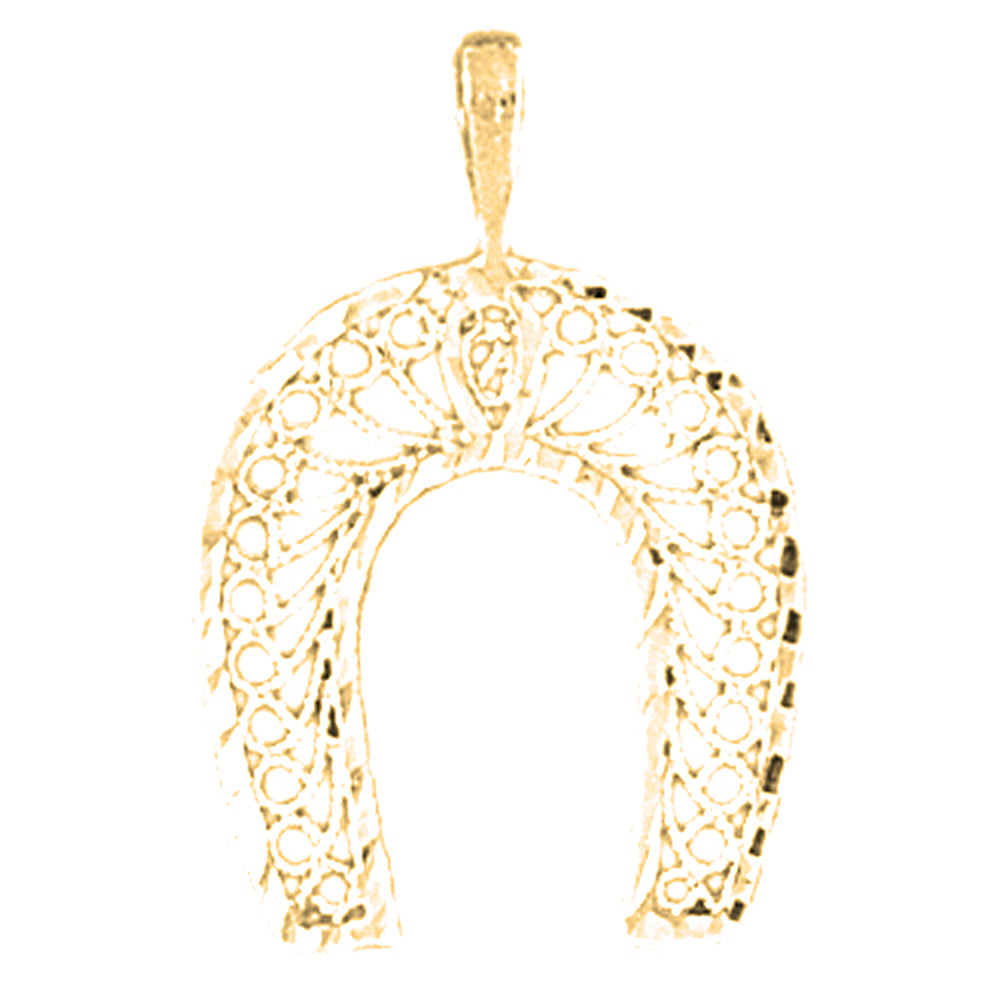 14K or 18K Gold Horseshoe Pendant