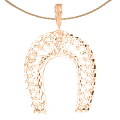 14K or 18K Gold Horseshoe Pendant