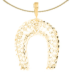 14K or 18K Gold Horseshoe Pendant