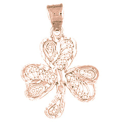 14K or 18K Gold Clover Pendant