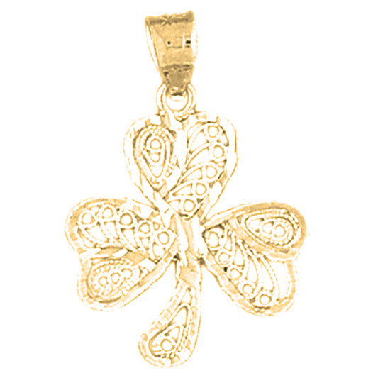 14K or 18K Gold Clover Pendant