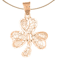 14K or 18K Gold Clover Pendant