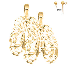 14K or 18K Gold Flip Flop Earrings