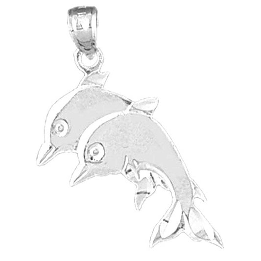 14K or 18K Gold Dolphin Pendant