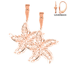 14K or 18K Gold Starfish Earrings